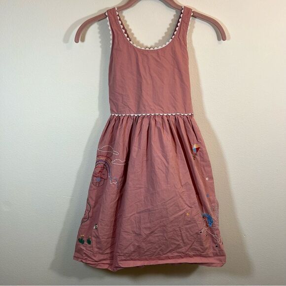 ✨ Hanna Andersson Apron Dess in Pink Shadow Girl’s 10 - Picture 3 of 15